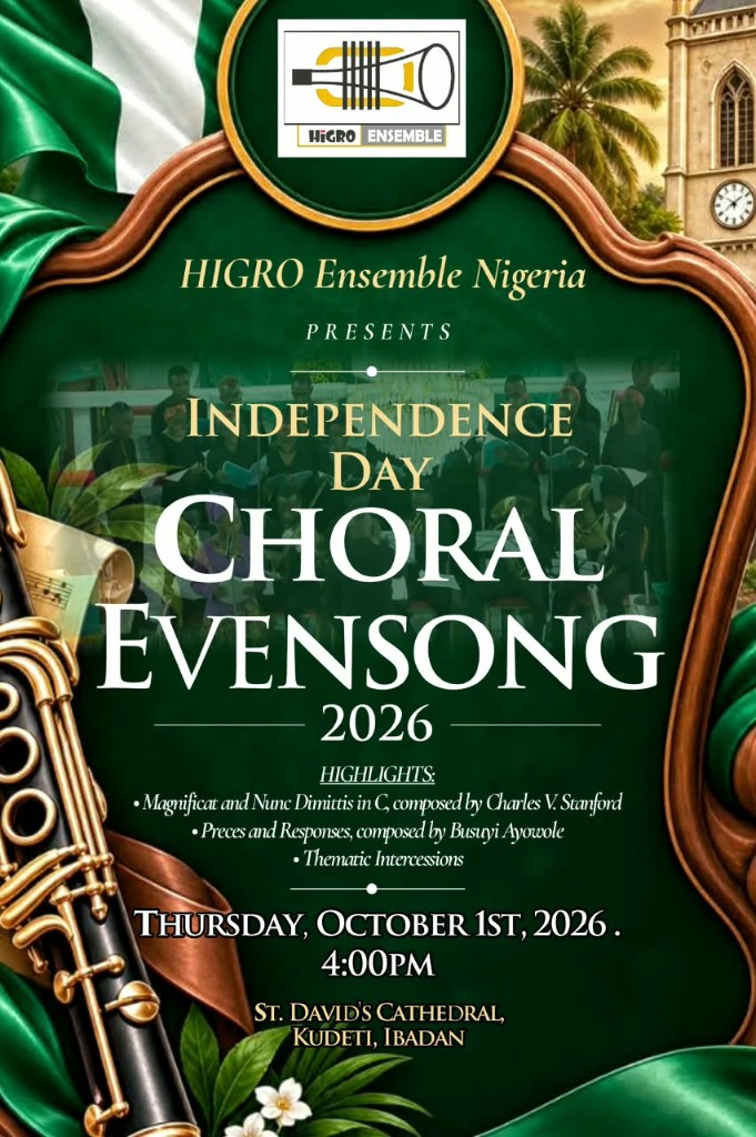 HIGRO Ensemble Independence Day Choral Evensong 2026 event flyer